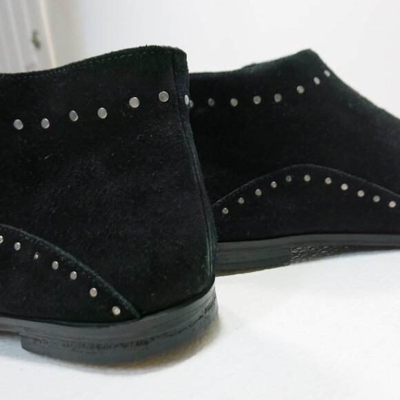 Free People Suede Leather Riveted Point Toe Booties Women's Footwear Boot Sz 40 - Picture 8 of 8